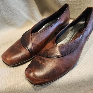 Vintage Hispanitas Leather Moccasins - Made In Spain